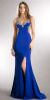 Main image of Bejeweled Bust & Back Floor Length Prom Pageant Dress